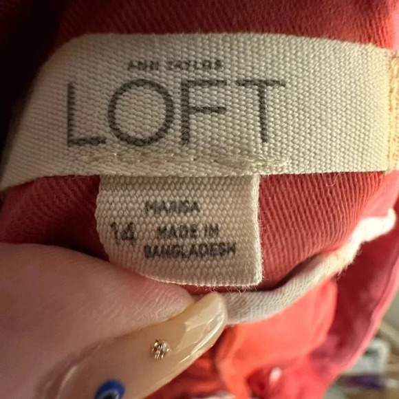 Loft pink Marisa fit cuffed flat front pants - Picture 5 of 6